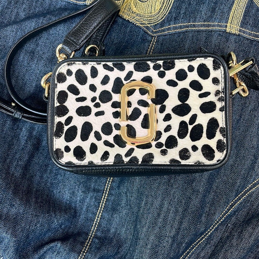 Marc Jacobs Black and White Polka Dot Crossbody Bag